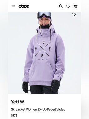 DOPE Lavender Pullover Anorak with Black Accents